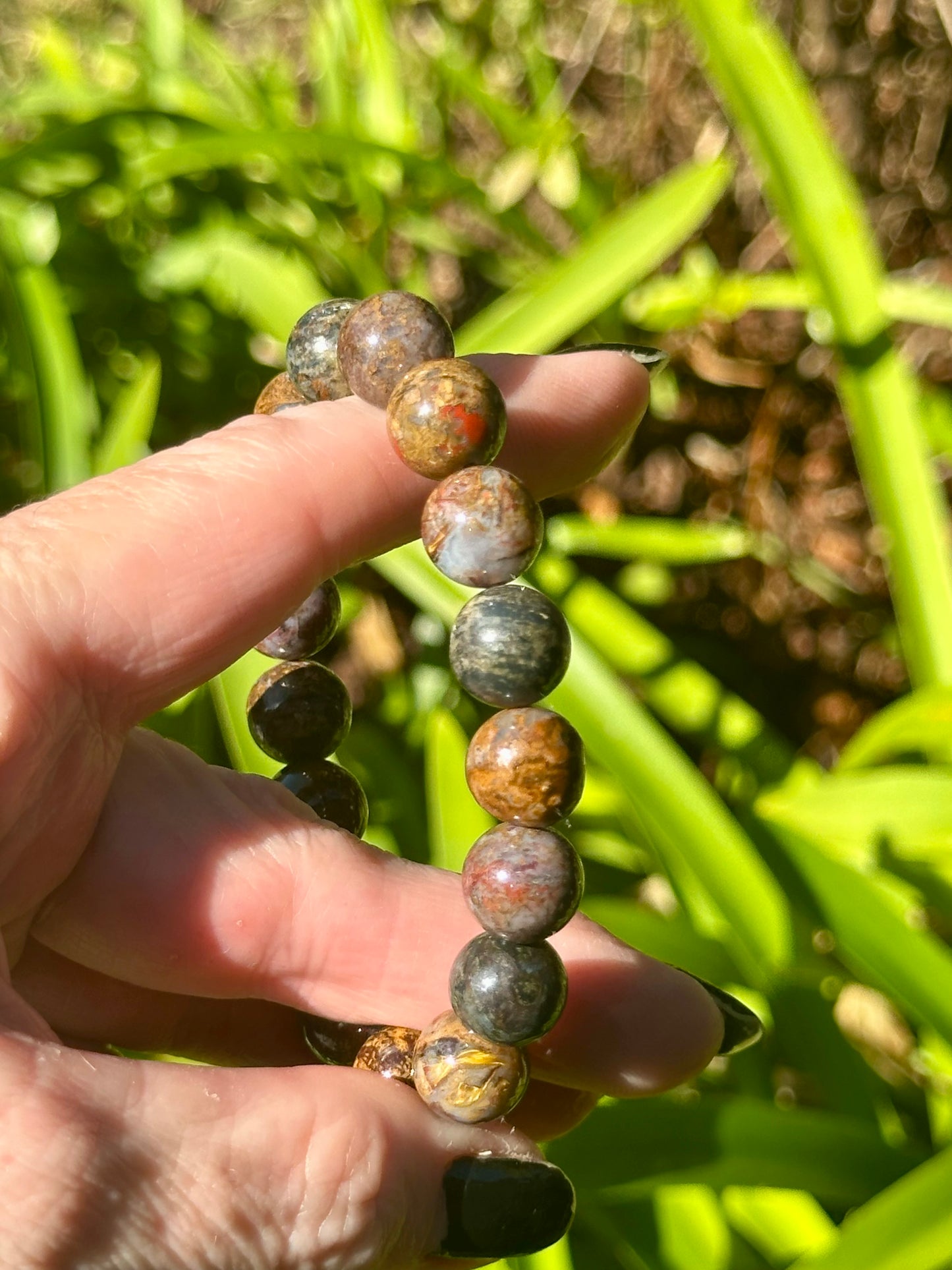 CRYSTAL BEAD BRACELETS - Rose, Agate, Pietersite, Iced Rhodonite