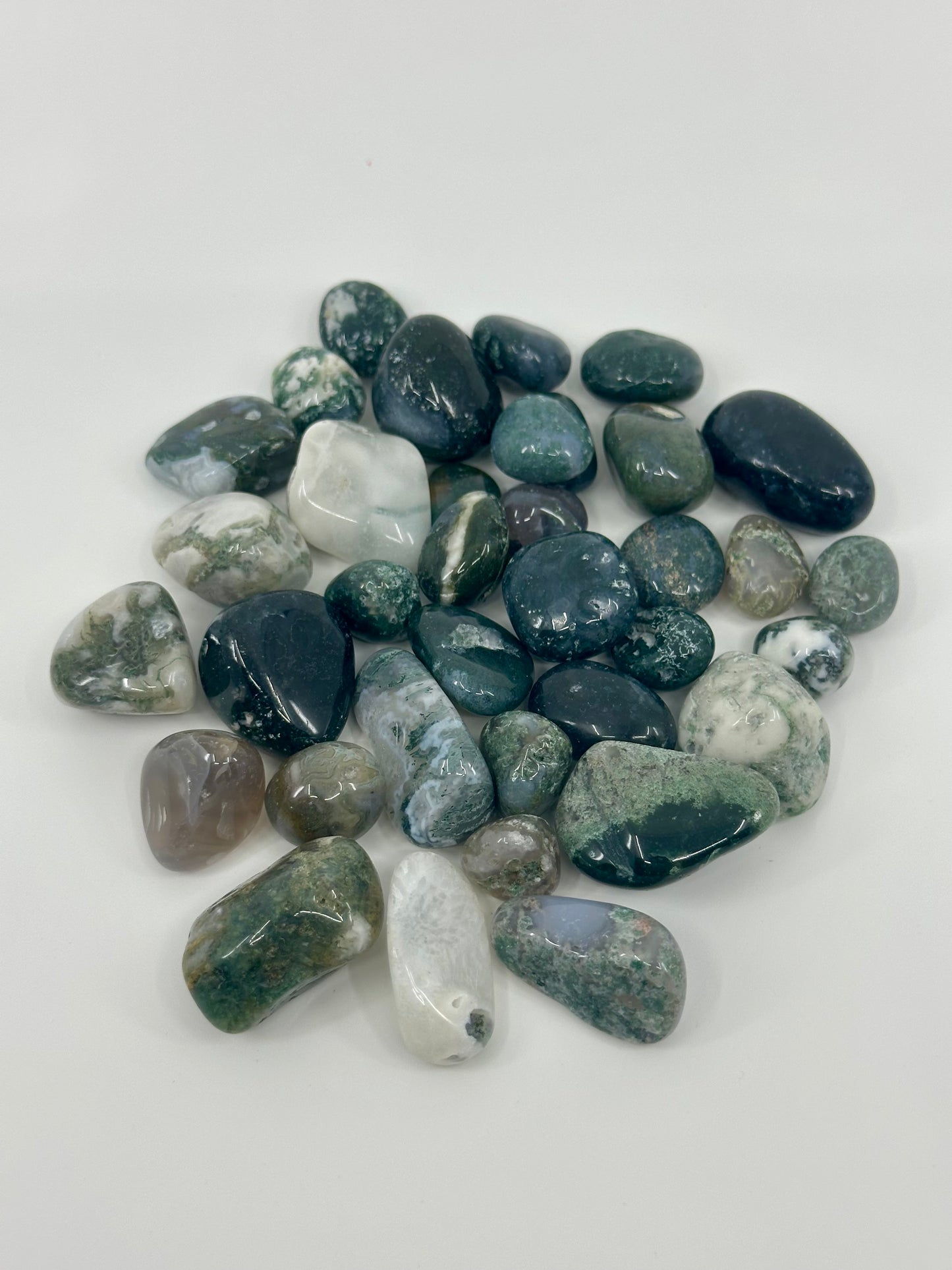 TUMBLES - Ocean Jasper, Green Aventurine, Moss Agate, Kambaba Jasper, Afghan Jade, Malachite, Zoisite, Ruby in Zoisite