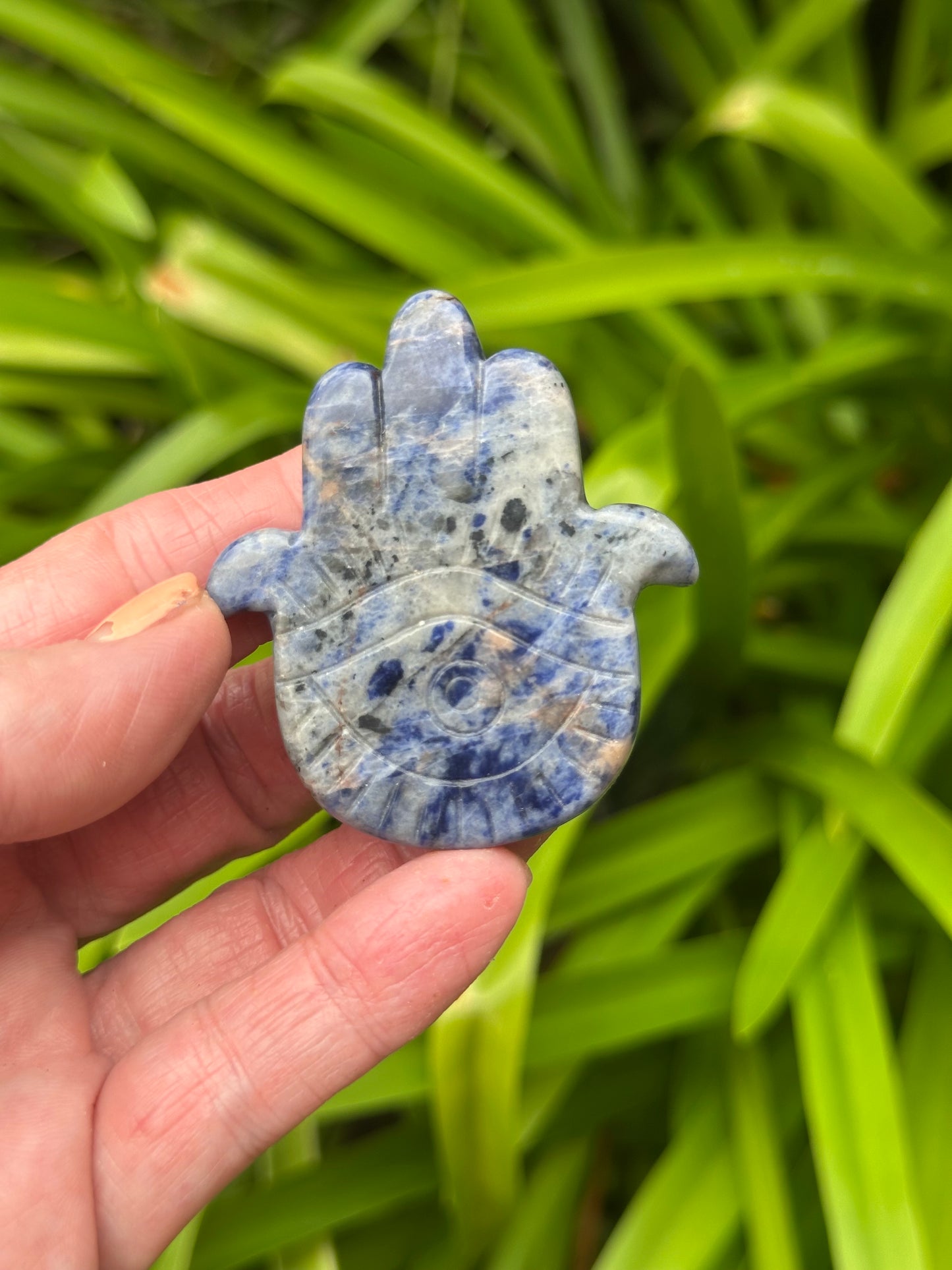 Crystal Carved HAMSA HANDS