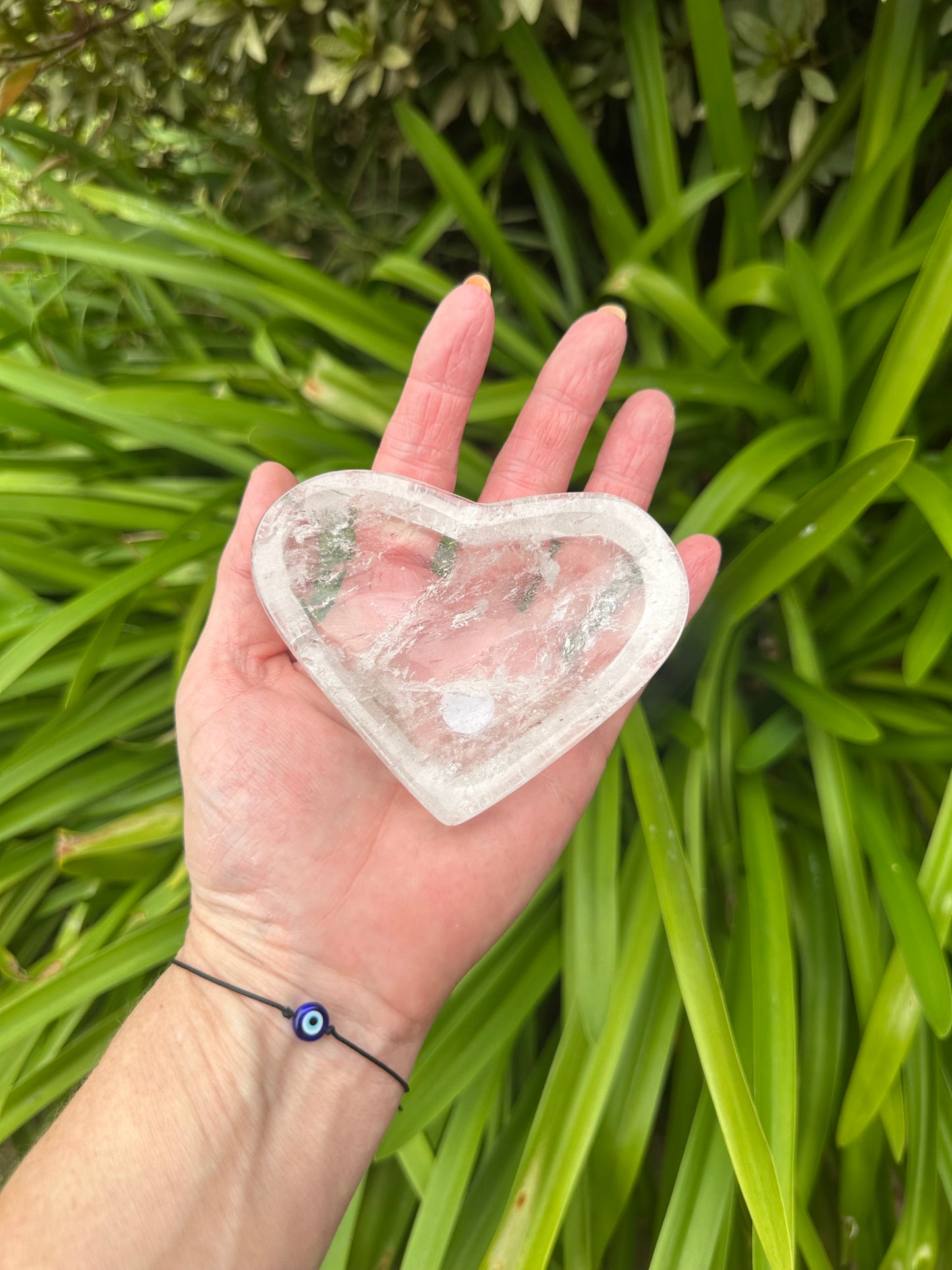 CLEAR QUARTZ HEART BOWL