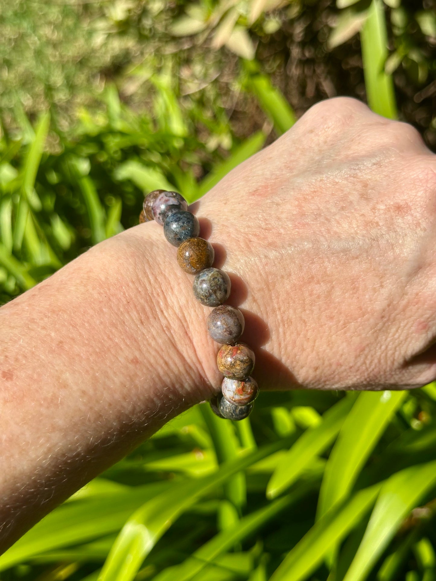 CRYSTAL BEAD BRACELETS - Rose, Agate, Pietersite, Iced Rhodonite