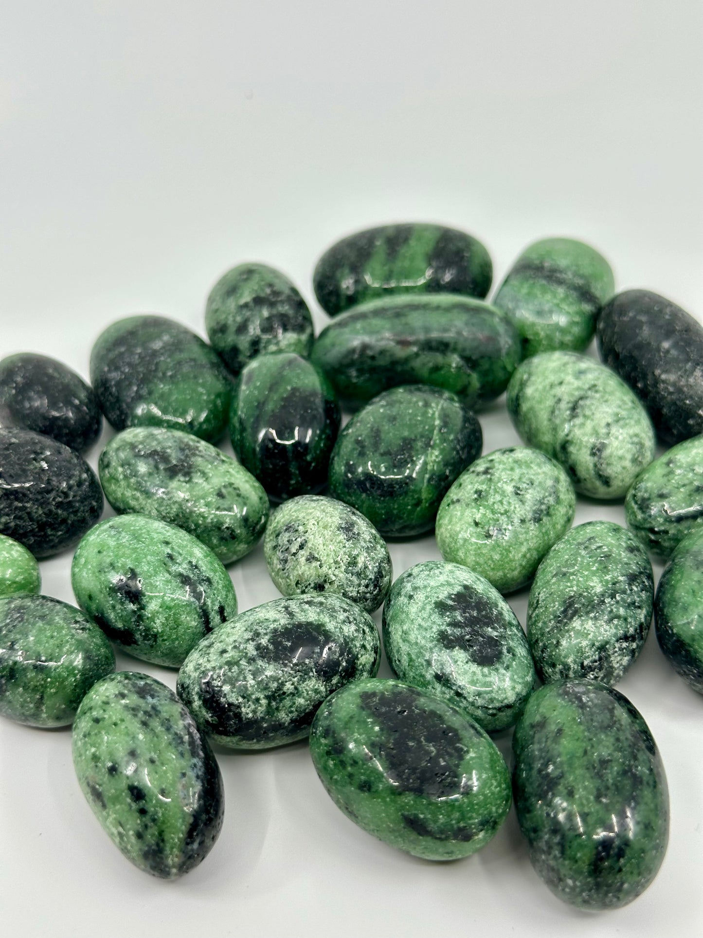 TUMBLES - Ocean Jasper, Green Aventurine, Moss Agate, Kambaba Jasper, Afghan Jade, Malachite, Zoisite, Ruby in Zoisite
