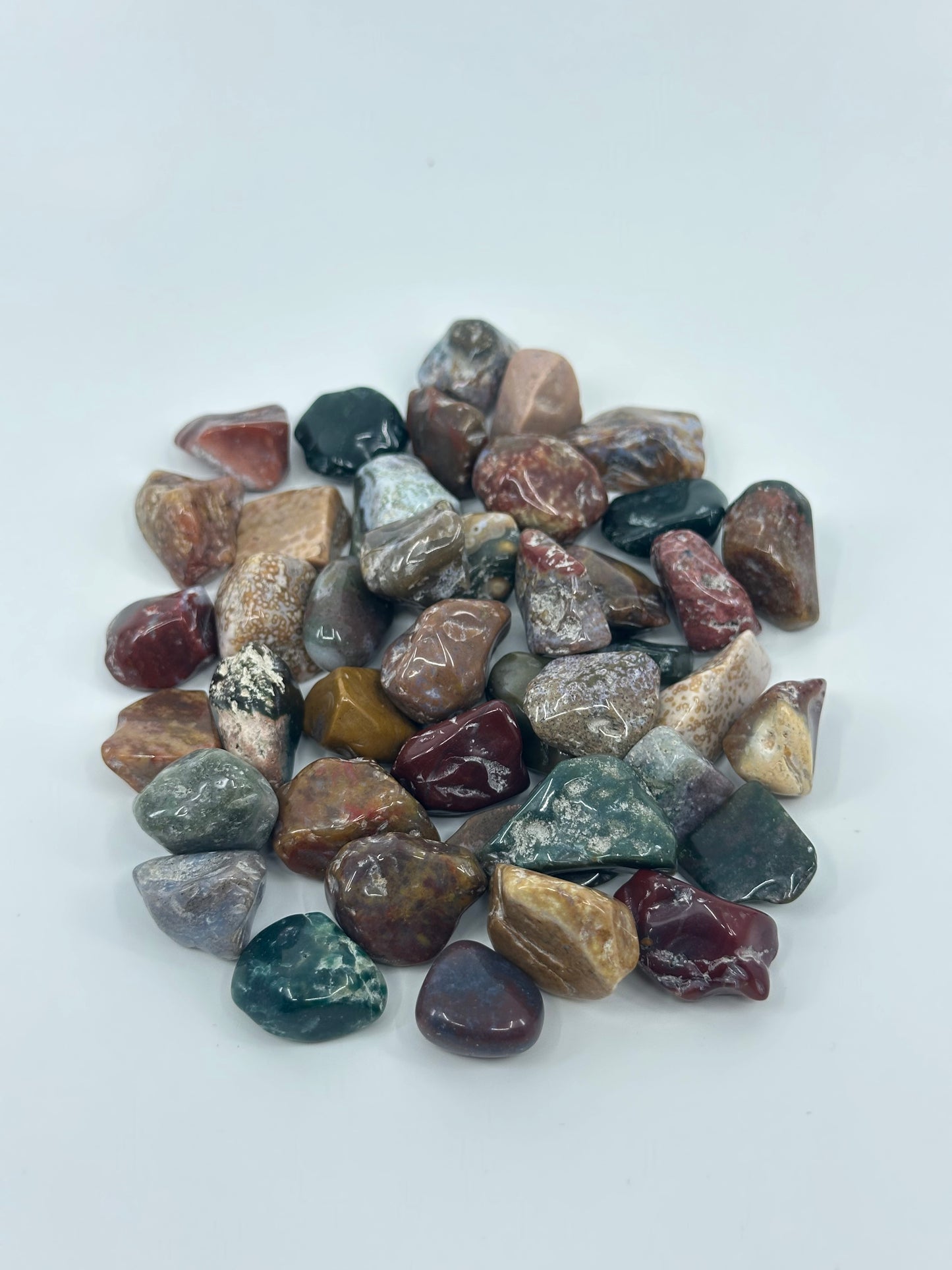 TUMBLES - Ocean Jasper, Green Aventurine, Moss Agate, Kambaba Jasper, Afghan Jade, Malachite, Zoisite, Ruby in Zoisite
