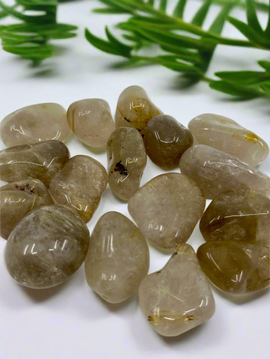 TUMBLES - Obsidian, Yooperlite, Hematite, Agate Slice, Garden Quartz, Golden Rutile, Agate, Botswana Agate, Smoky Quartz