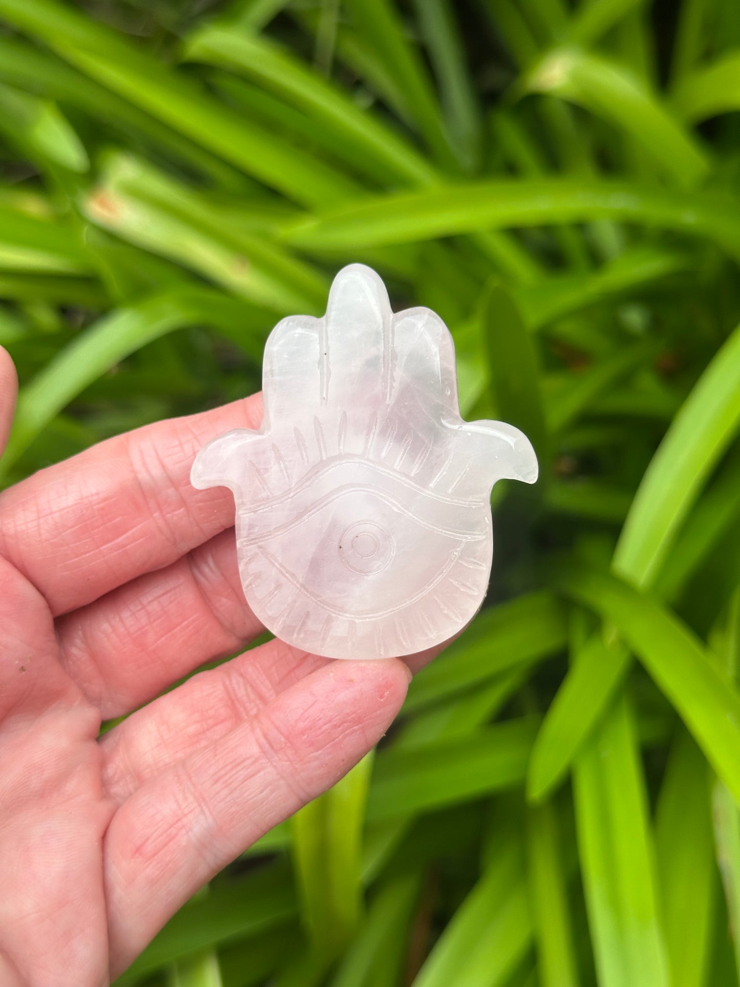 Crystal Carved HAMSA HANDS