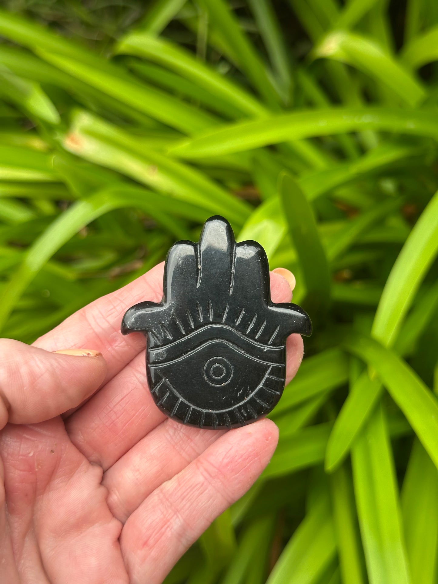 Crystal Carved HAMSA HANDS