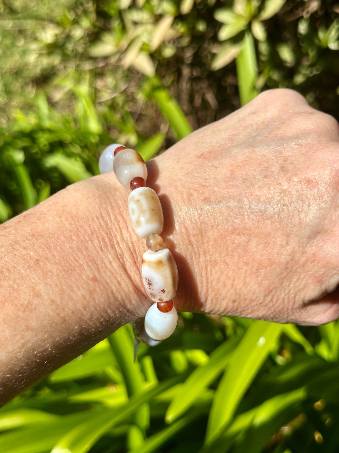 CRYSTAL BEAD BRACELETS - Rose, Agate, Pietersite, Iced Rhodonite