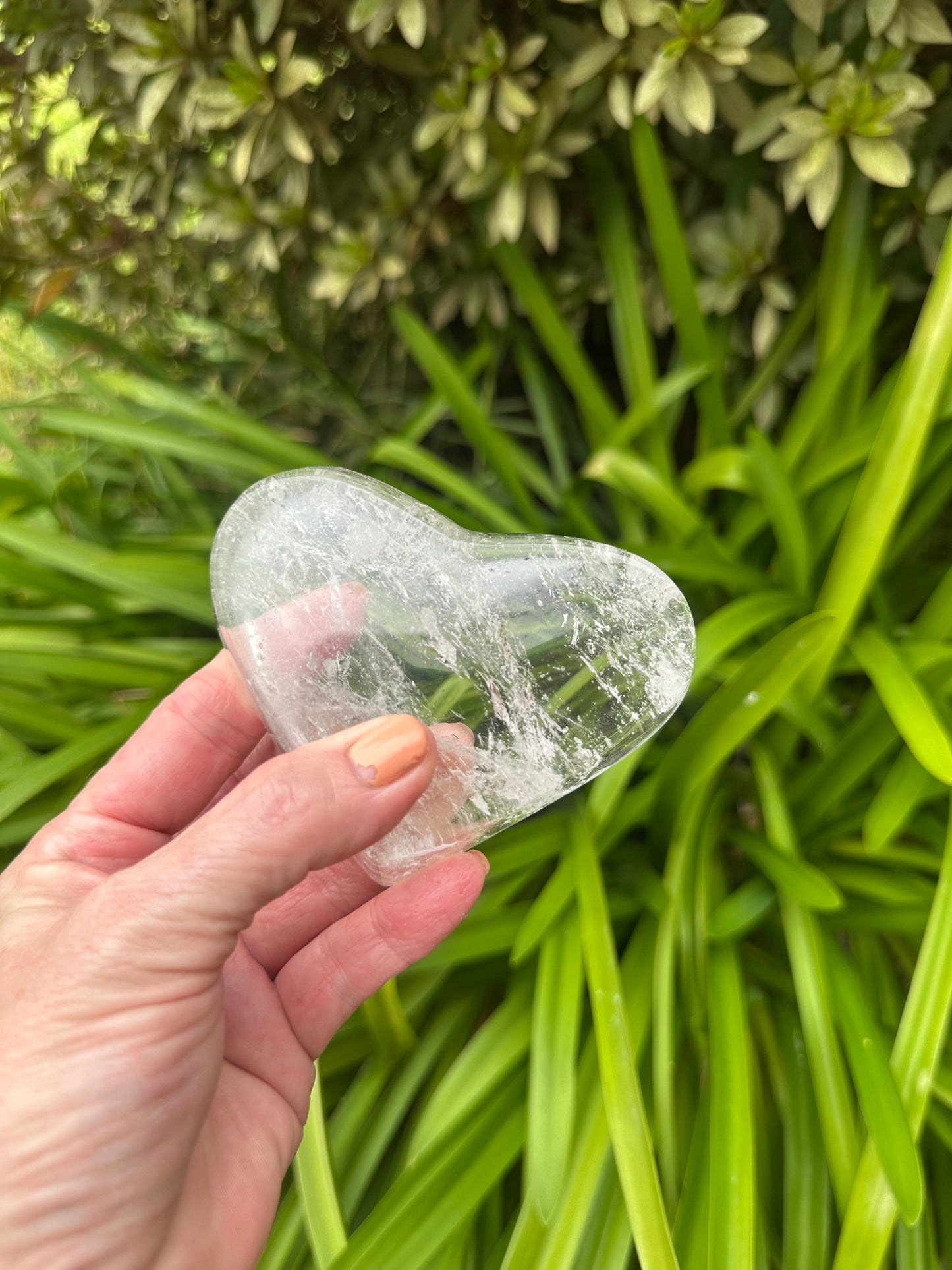 CLEAR QUARTZ HEART BOWL