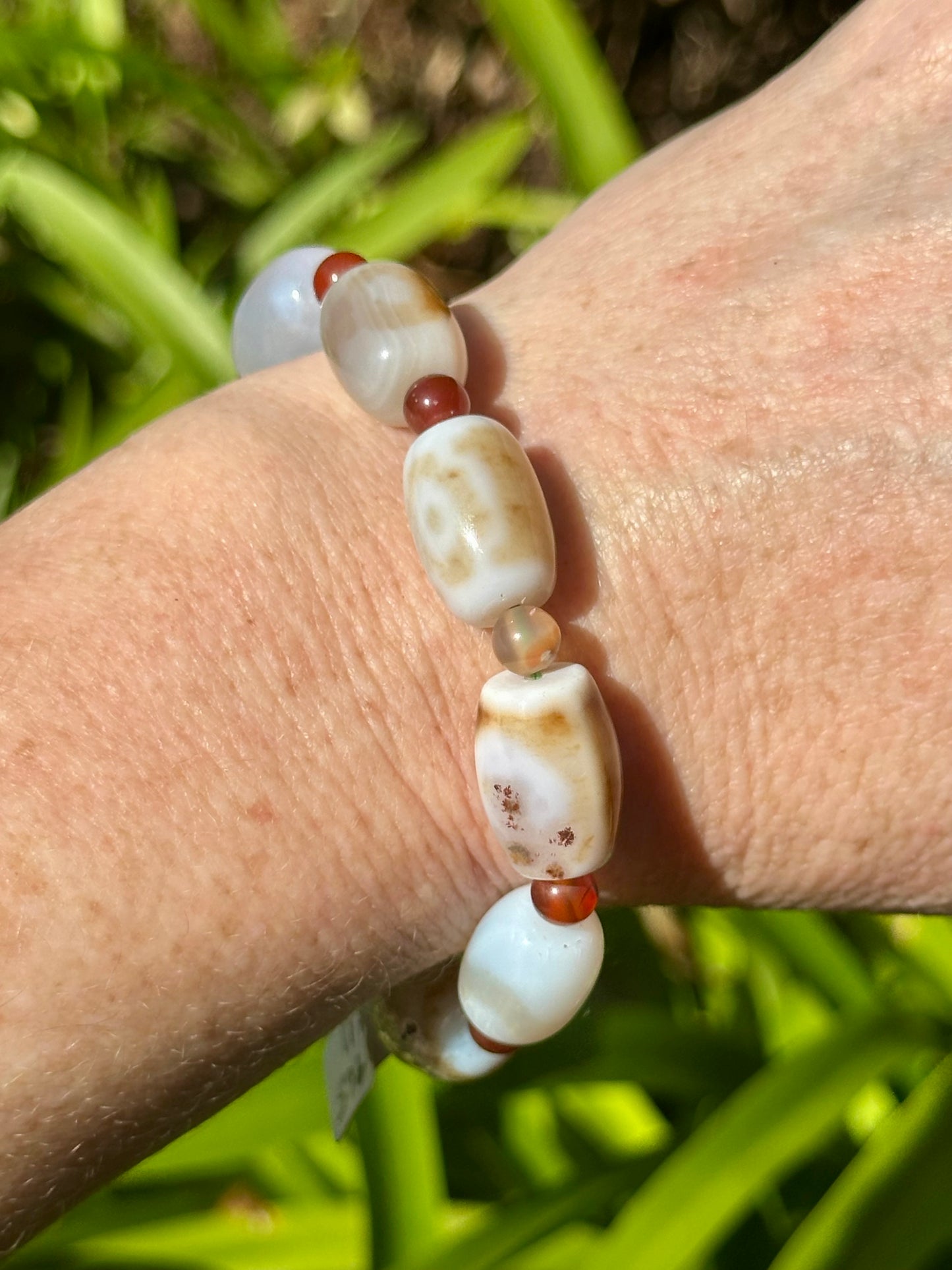 CRYSTAL BEAD BRACELETS - Rose, Agate, Pietersite, Iced Rhodonite