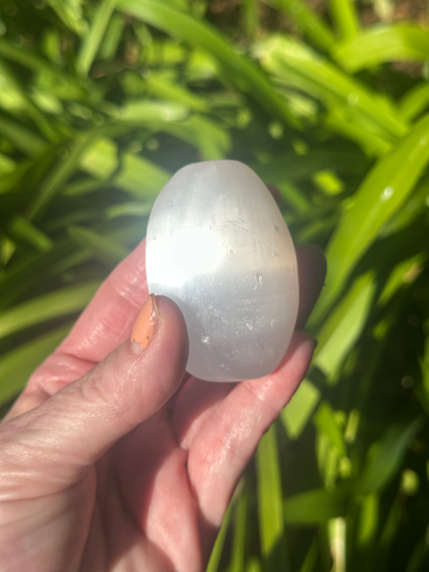 SELENITE Egg, Pyramid, Palm Stone, Mushroom