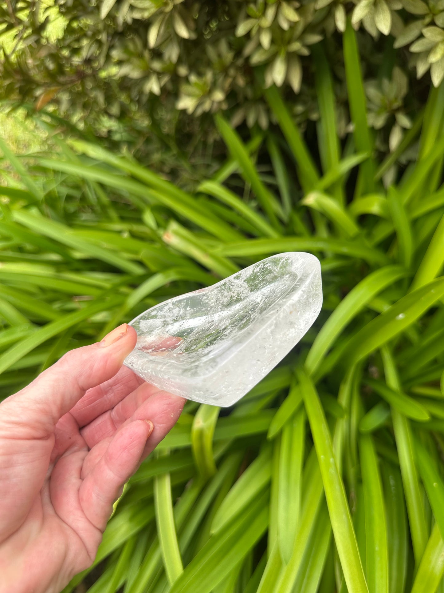 CLEAR QUARTZ HEART BOWL
