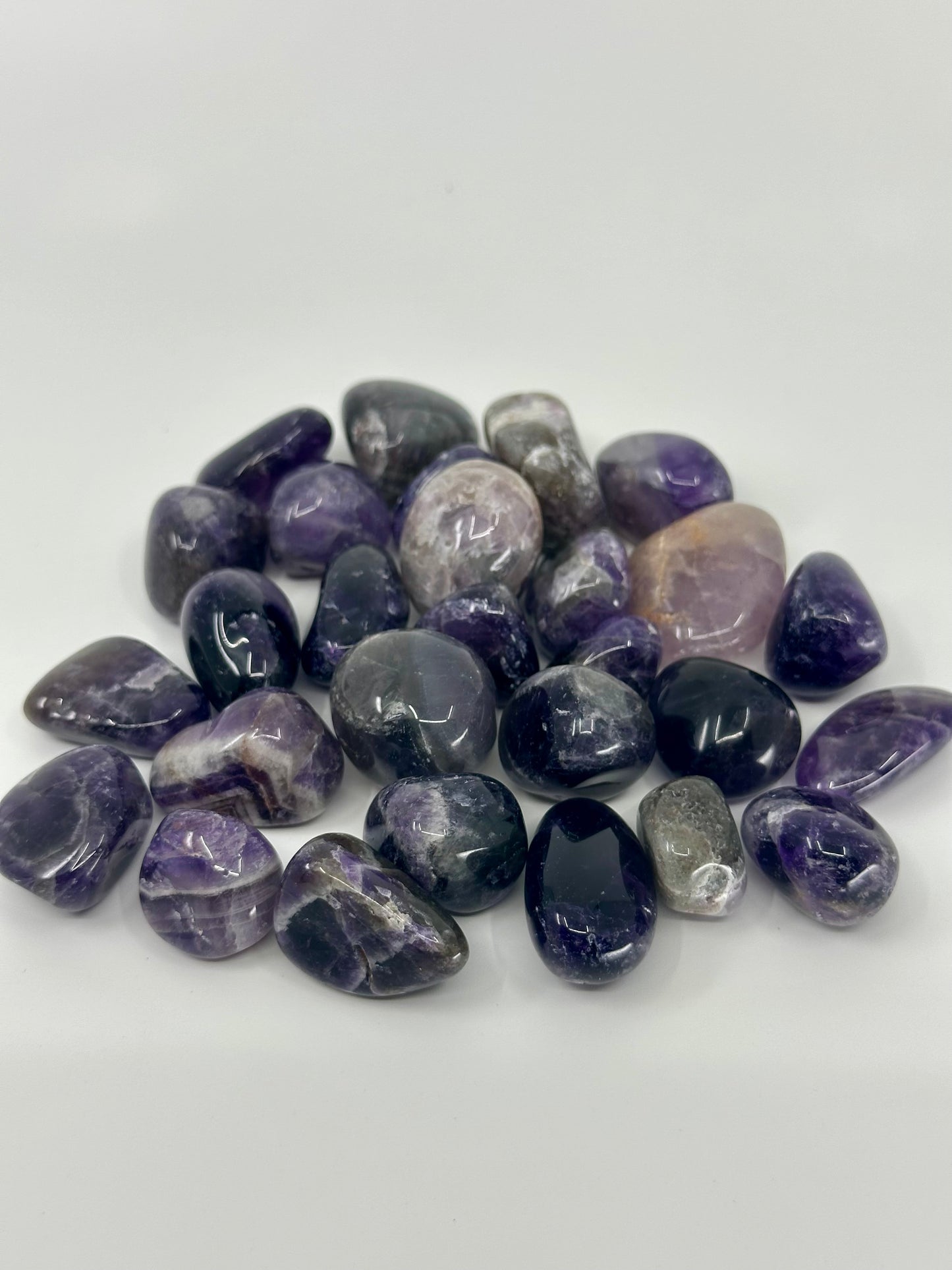 TUMBLES - Amethyst, Dream Amethyst, Lepidolite, Fruit Jasper, Kunzite, Charoite