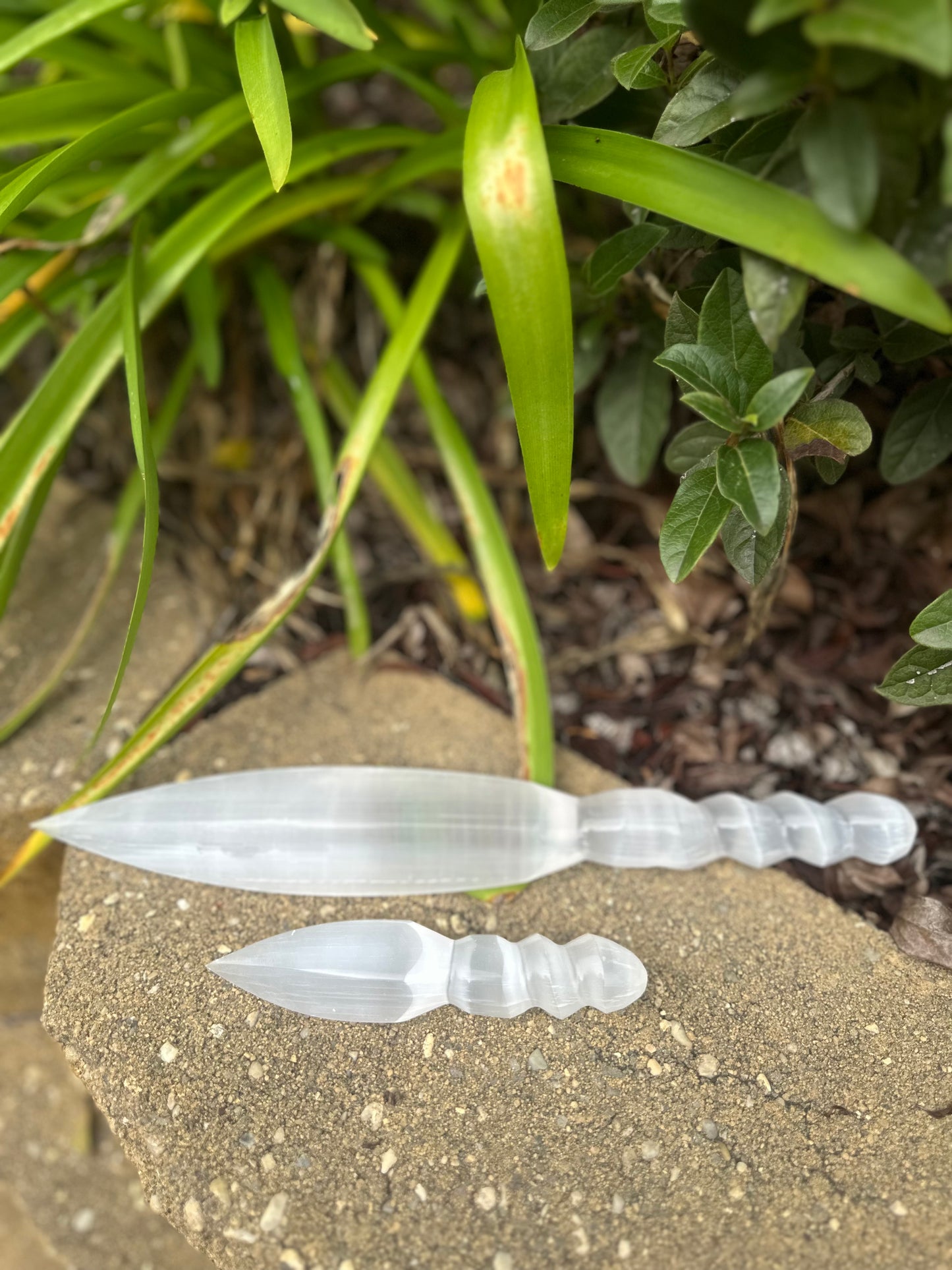 SELENITE DAGGERS - Large and Small avail - Genuine Crystal - Flashy - Cleansing