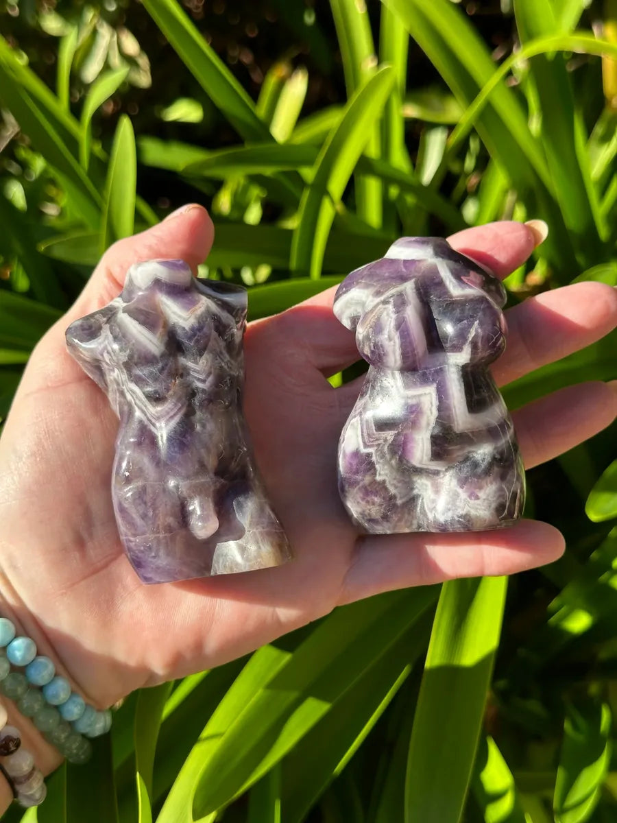 DREAM AMETHYST MAN and GODDESS BODY Carving Set