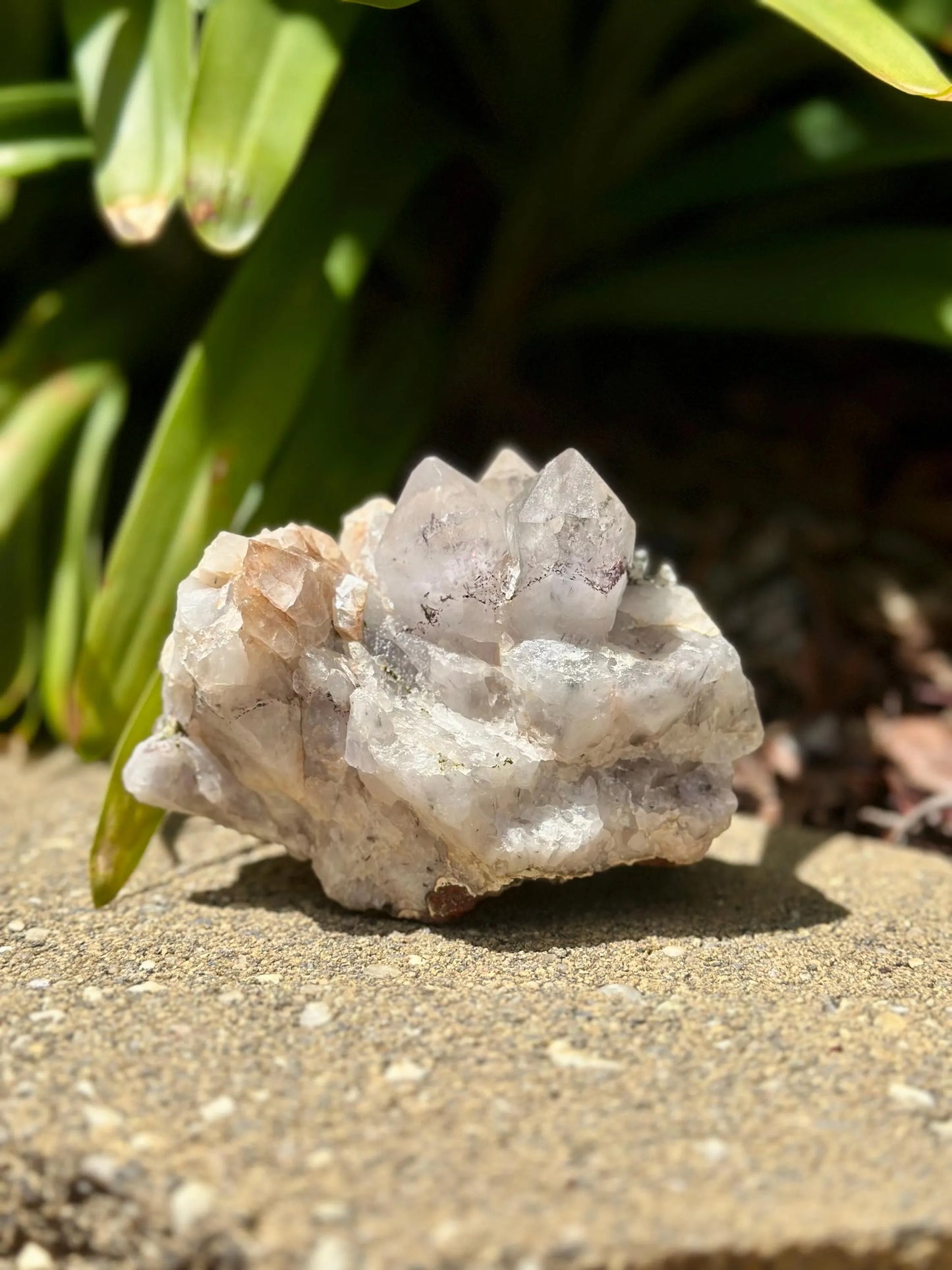QUARTZ with Epidote, Strawberry Quartz SPECIMEN