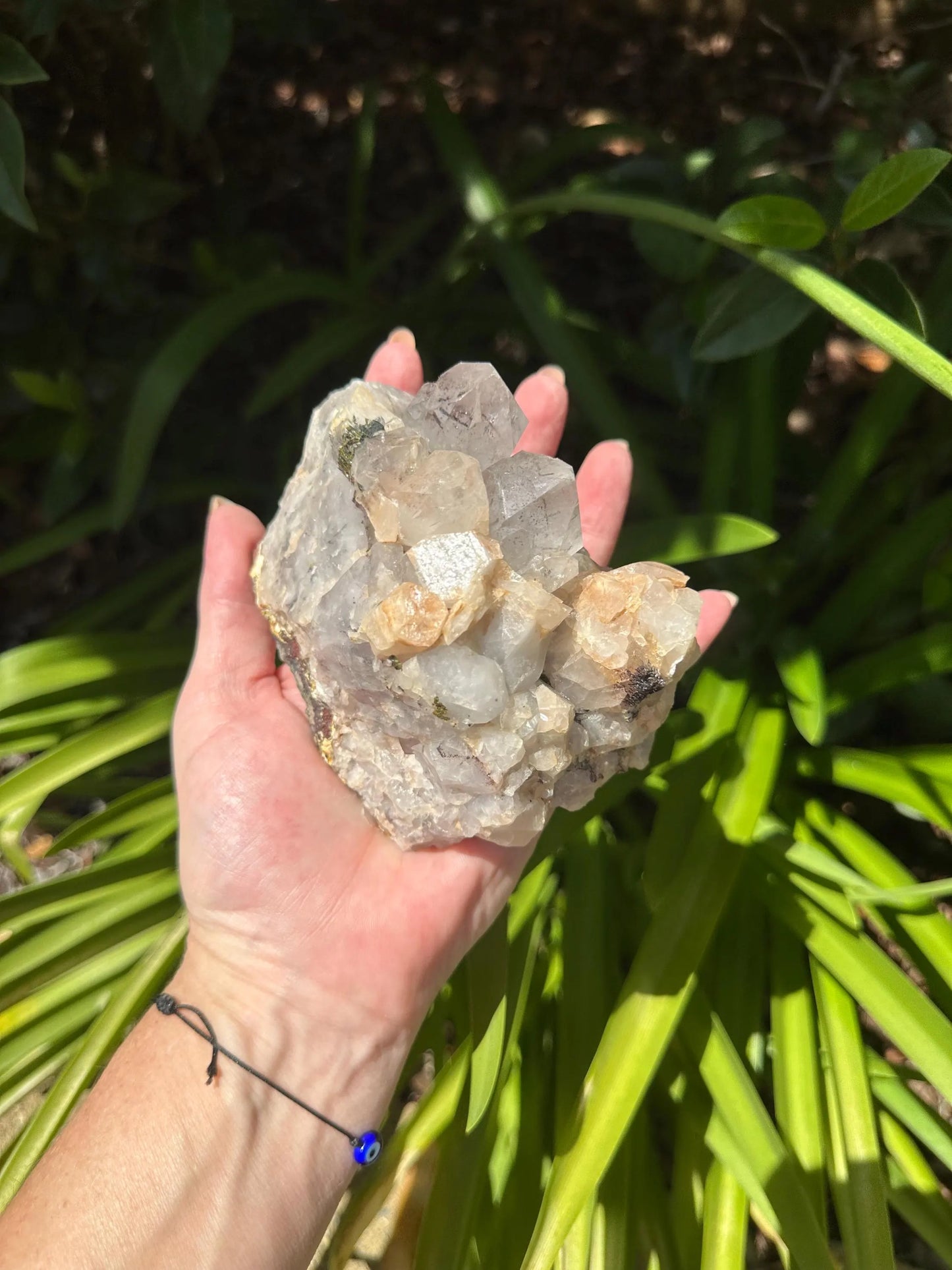 QUARTZ with Epidote, Strawberry Quartz SPECIMEN
