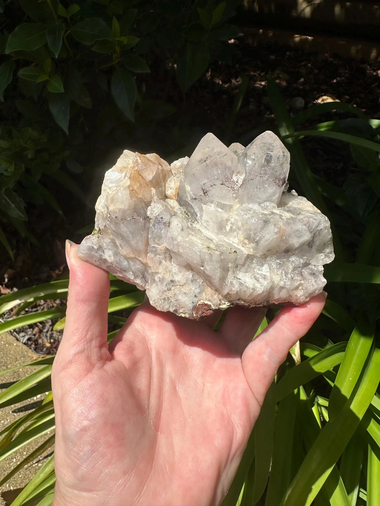 QUARTZ with Epidote, Strawberry Quartz SPECIMEN