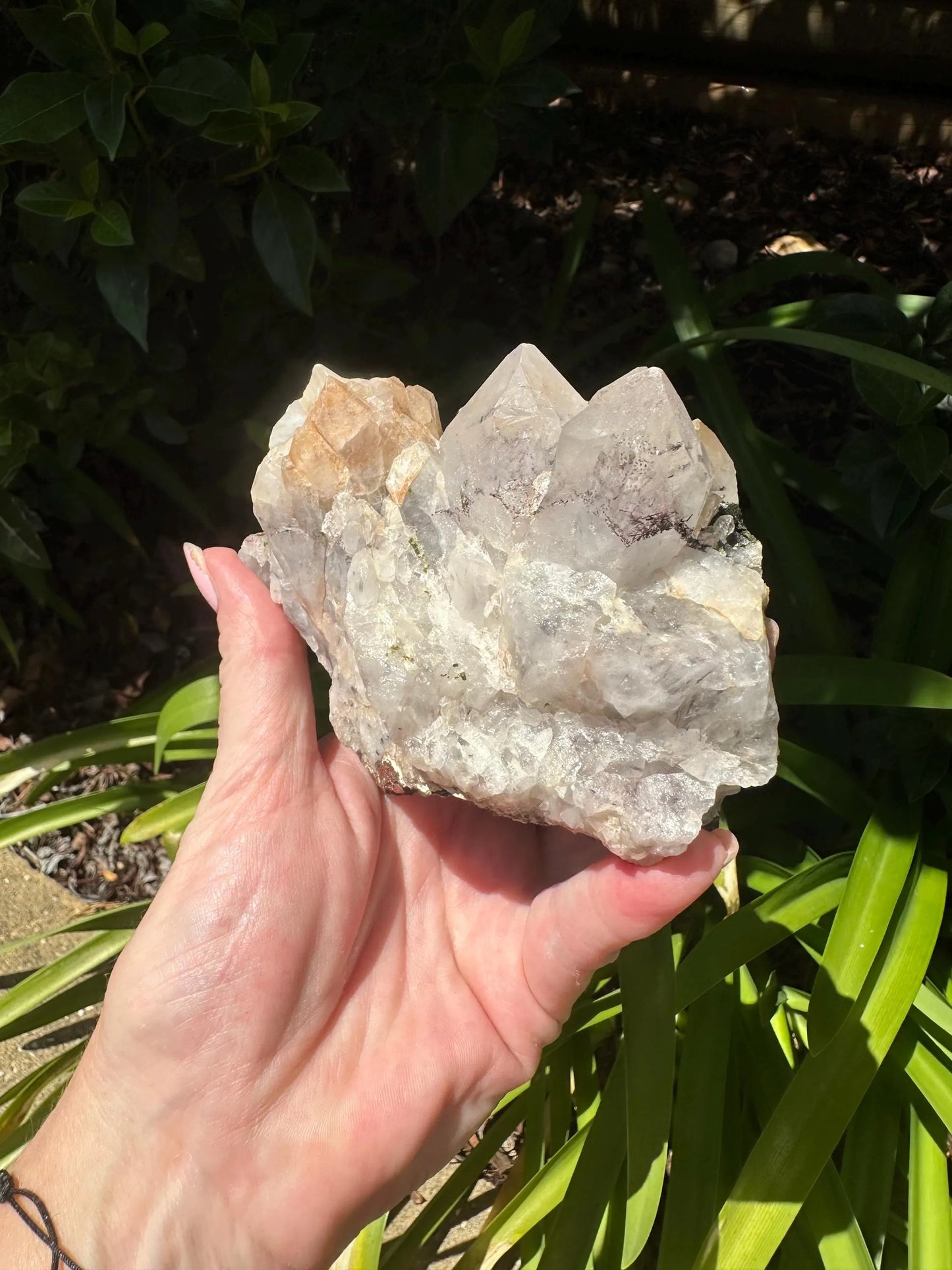 QUARTZ with Epidote, Strawberry Quartz SPECIMEN