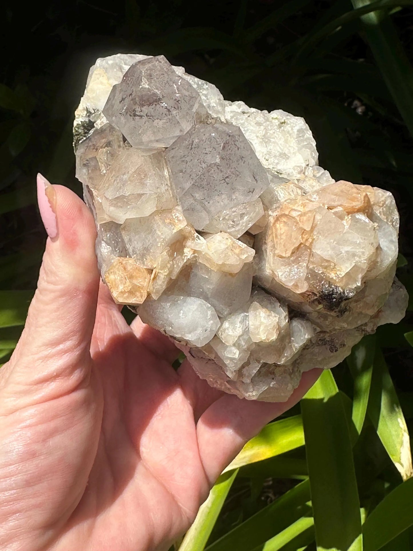 QUARTZ with Epidote, Strawberry Quartz SPECIMEN