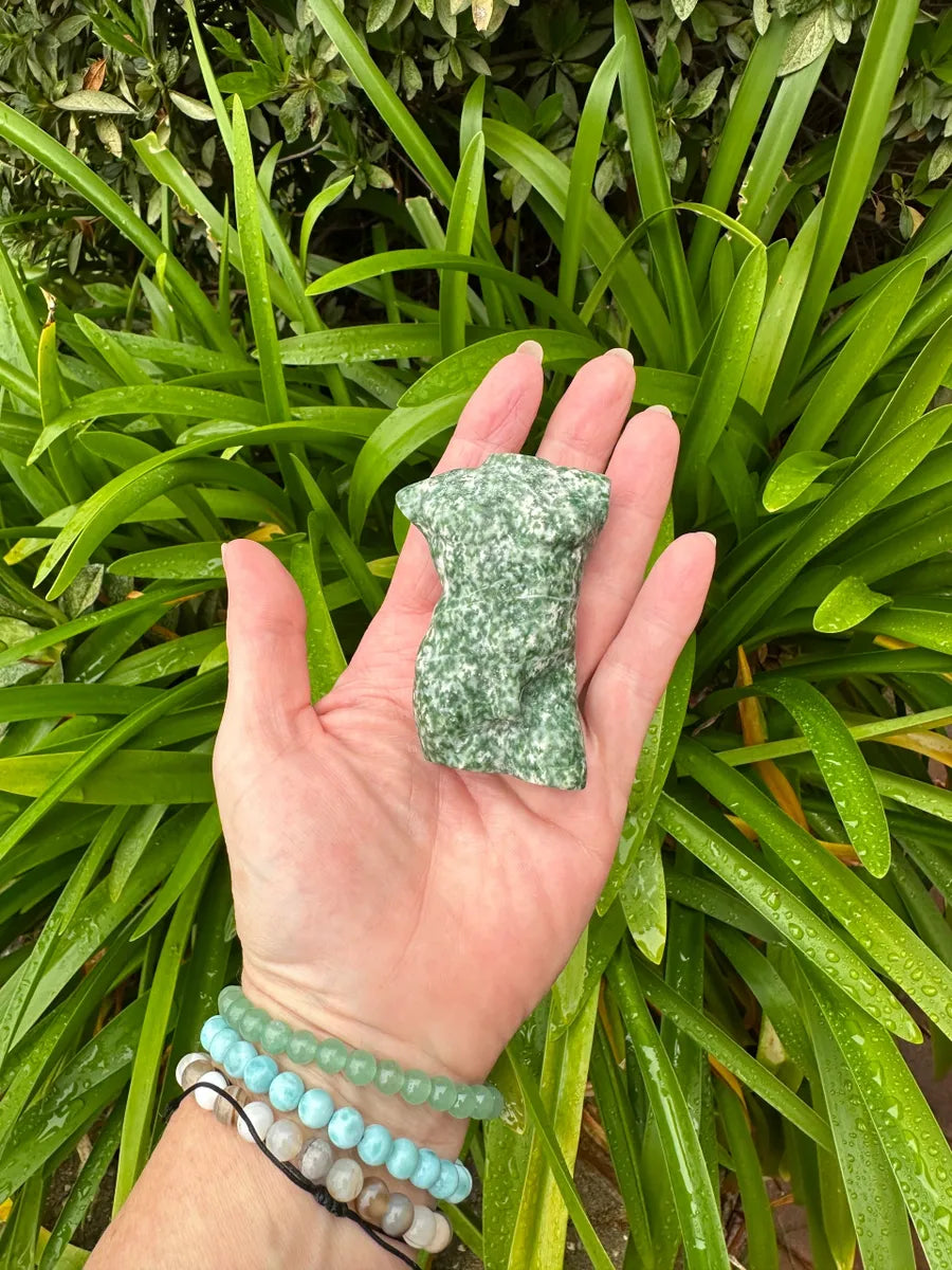 TREE AGATE MAN BODY CARVING