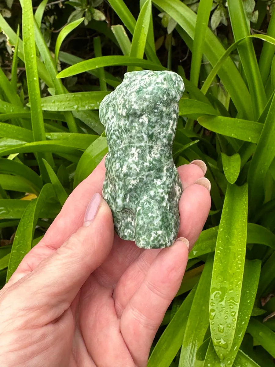 TREE AGATE MAN BODY CARVING