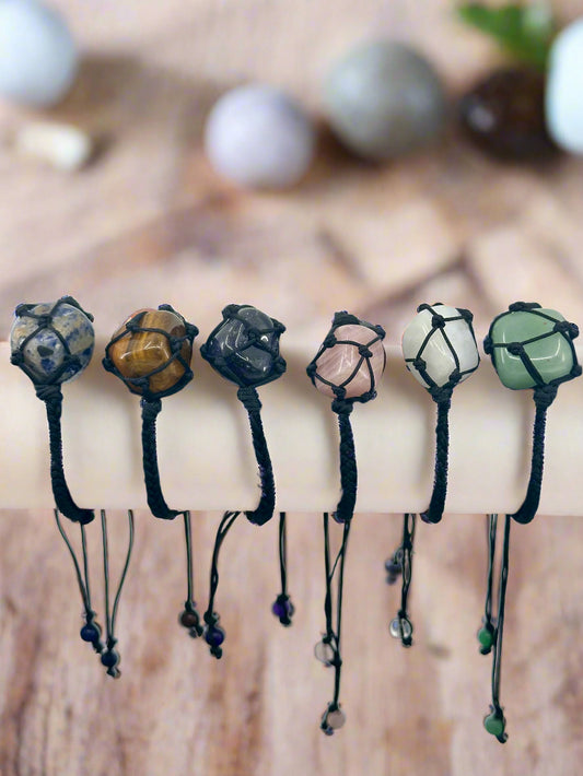 CRYSTAL TUMBLE MACRAME Bracelets