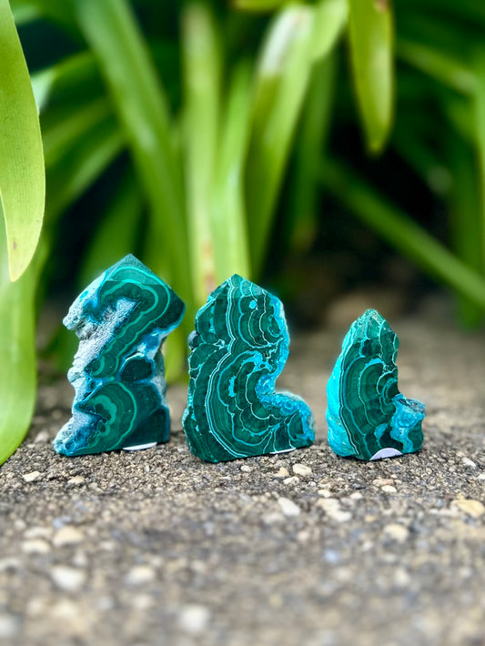 CHRYSOCOLLA / MALACHITE Freeform TOWERS