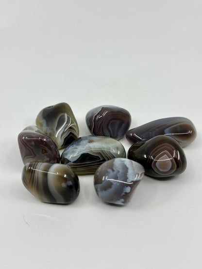 TUMBLES - Obsidian, Yooperlite, Hematite, Agate Slice, Garden Quartz, Golden Rutile, Agate, Botswana Agate, Smoky Quartz