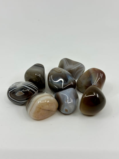 TUMBLES - Obsidian, Yooperlite, Hematite, Agate Slice, Garden Quartz, Golden Rutile, Agate, Botswana Agate, Smoky Quartz