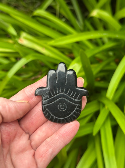 Crystal Carved HAMSA HANDS