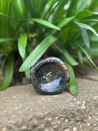 LABRADORITE BOWL - Genuine Crystal - Purple Blue Gold Flash - Chunky Size