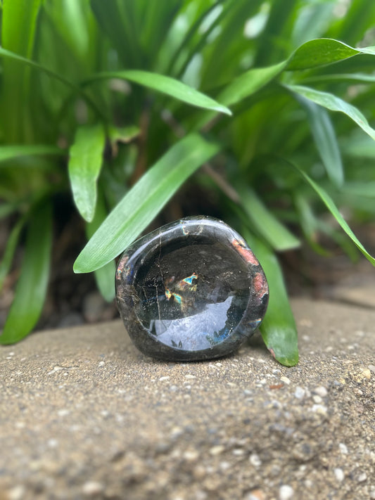 LABRADORITE BOWL - Genuine Crystal - Purple Blue Gold Flash - Chunky Size