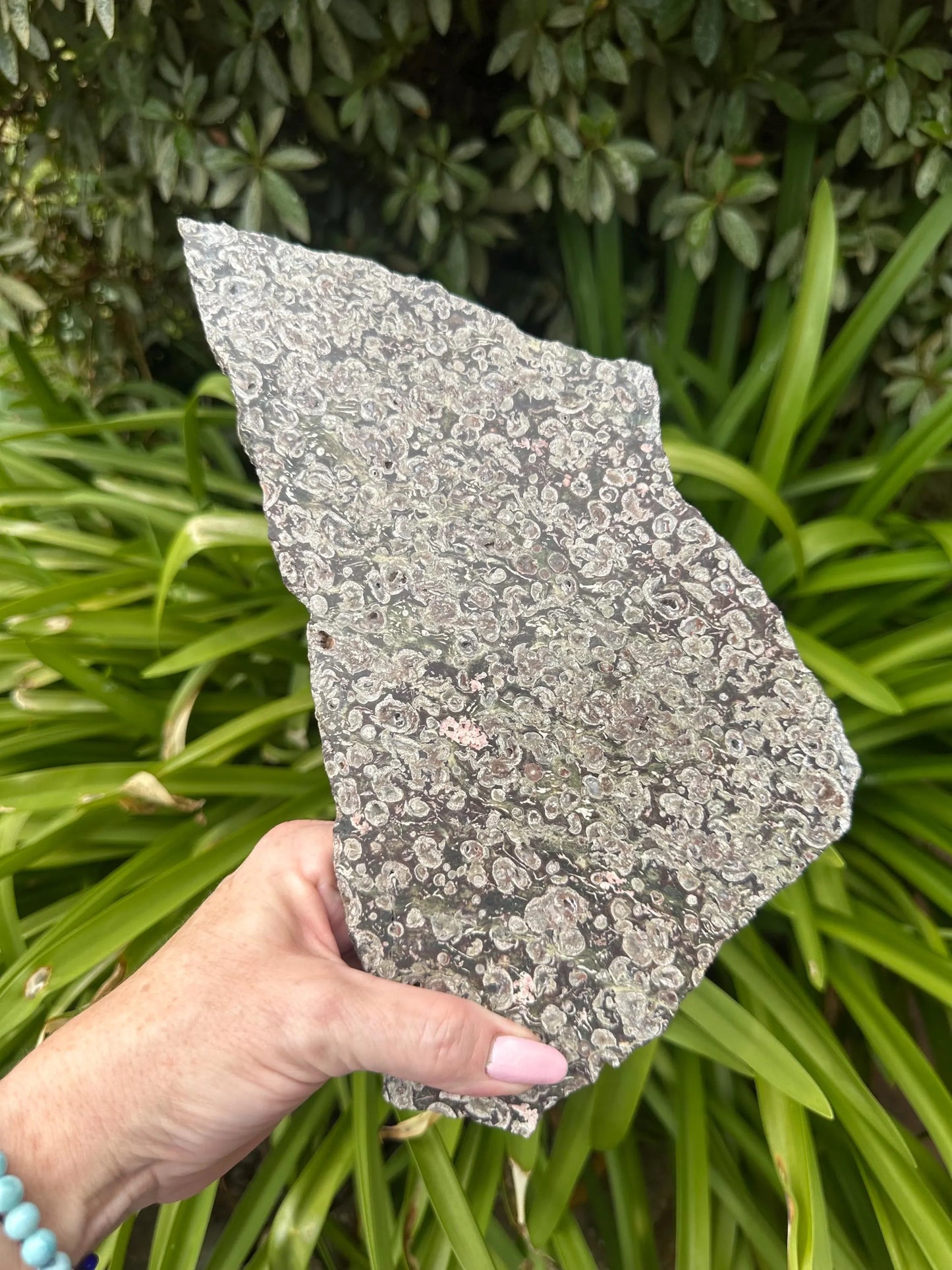 BLOSSOM JASPER SLAB and stand