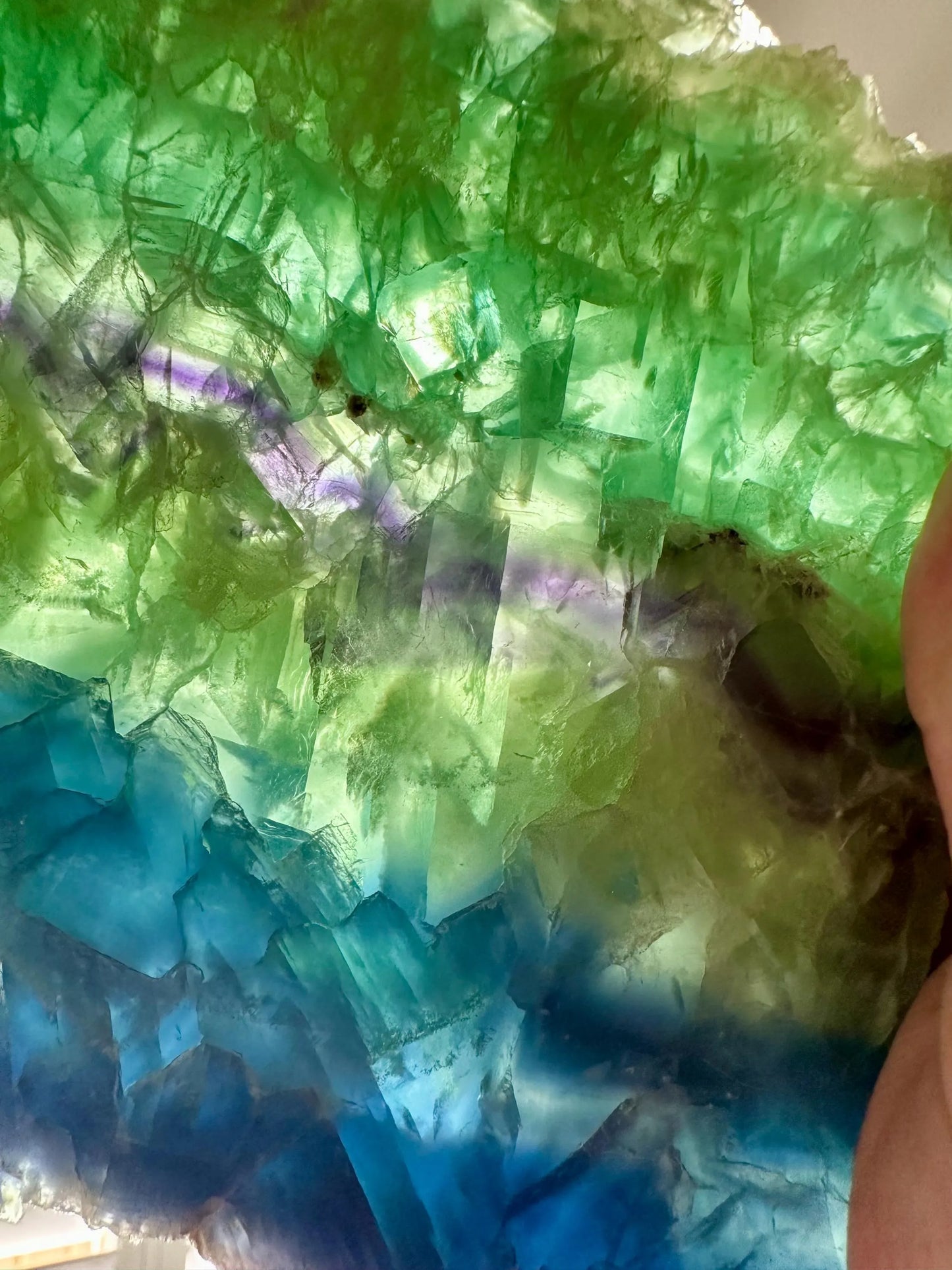 FLUORITE SLAB and stand