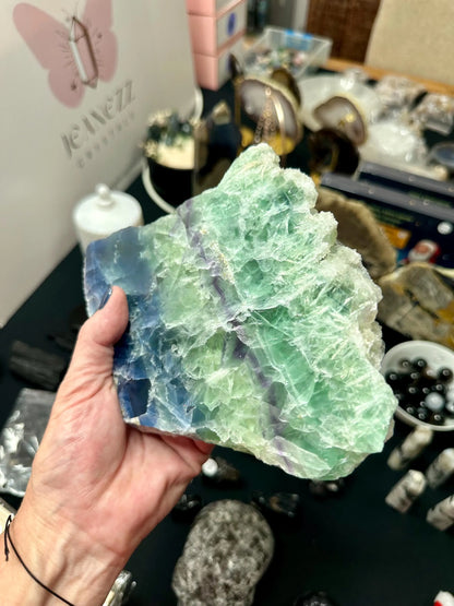 FLUORITE SLAB and stand