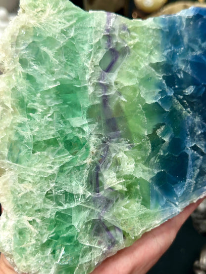FLUORITE SLAB and stand