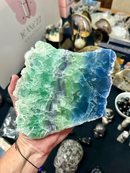 FLUORITE SLAB and stand