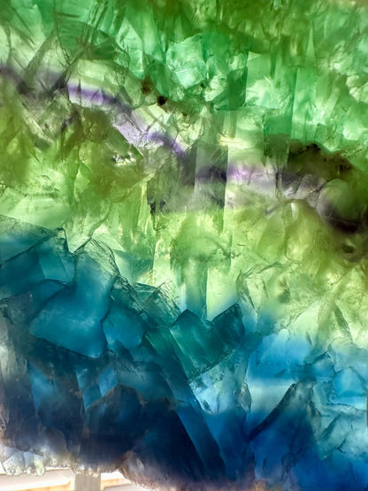 FLUORITE SLAB and stand