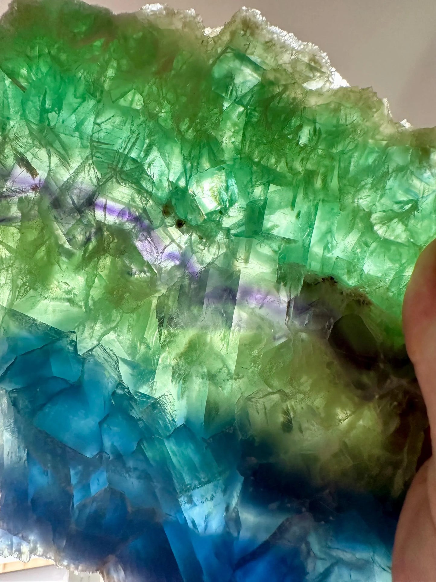 FLUORITE SLAB and stand