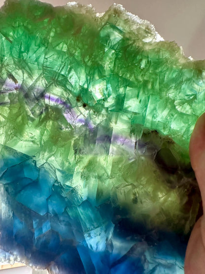 FLUORITE SLAB and stand