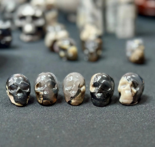 VOLCANO AGATE mini SKULLS