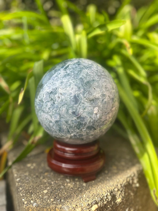 Large MOSS AGATE SPHERE