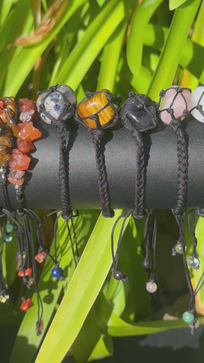 CRYSTAL TUMBLE MACRAME Bracelets