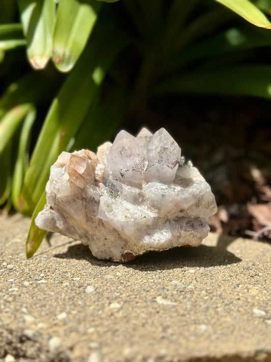 QUARTZ with Epidote, Strawberry Quartz SPECIMEN