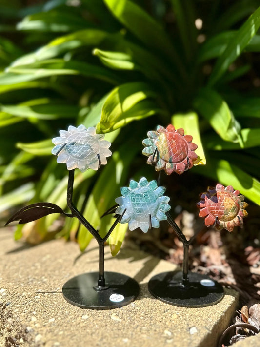MOSS AGATE and OCEAN Jasper Sunflowers
